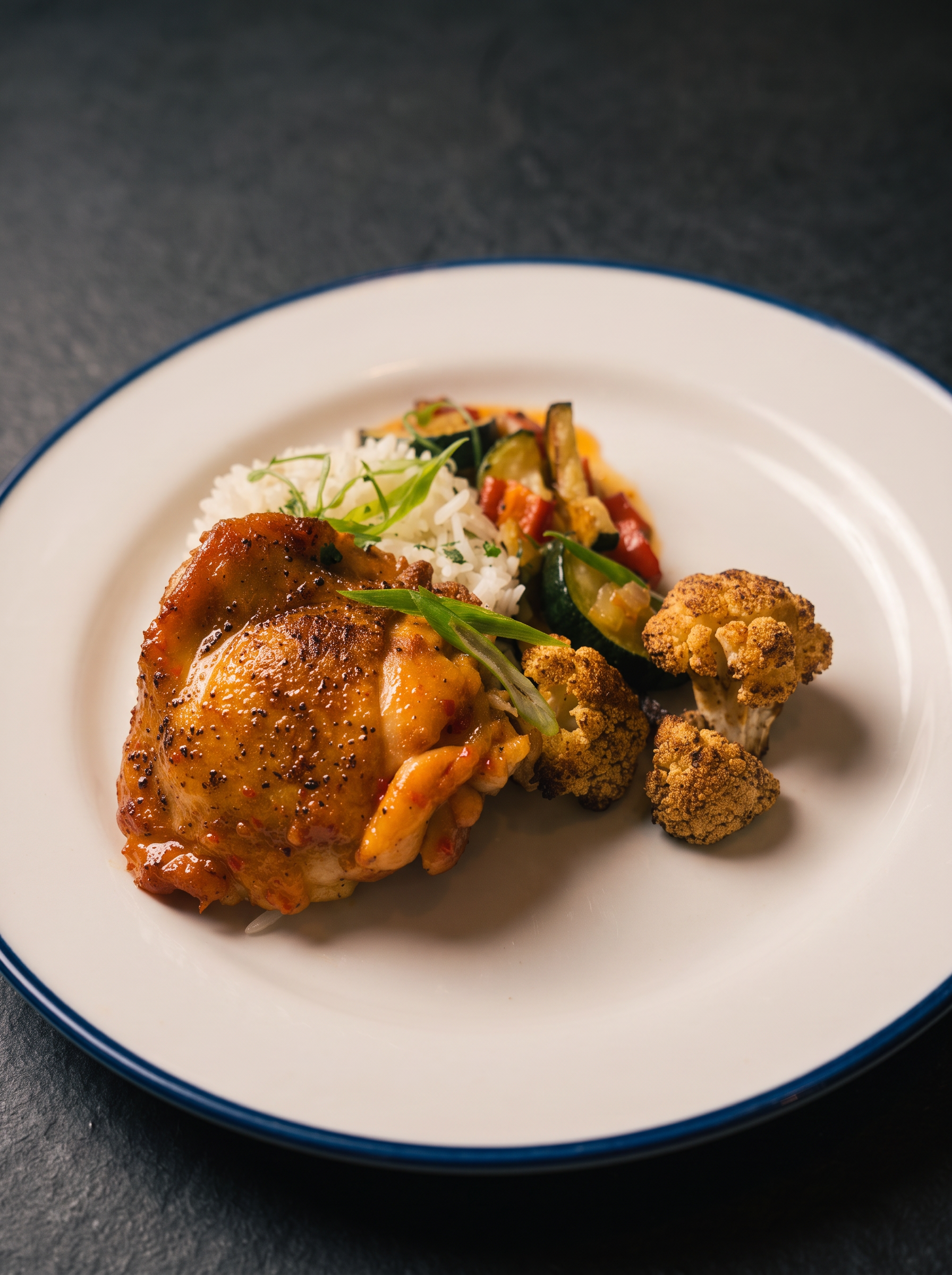 Crispy Chili Chicken, Jasmine Rice
