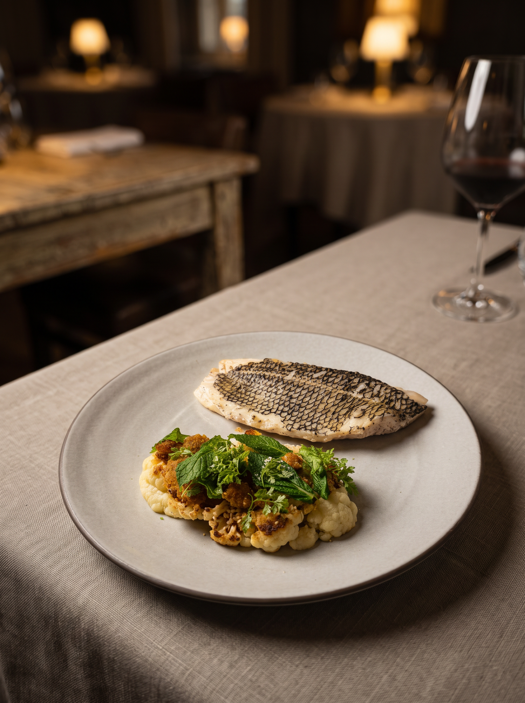 Branzino & Roasted Cauliflower