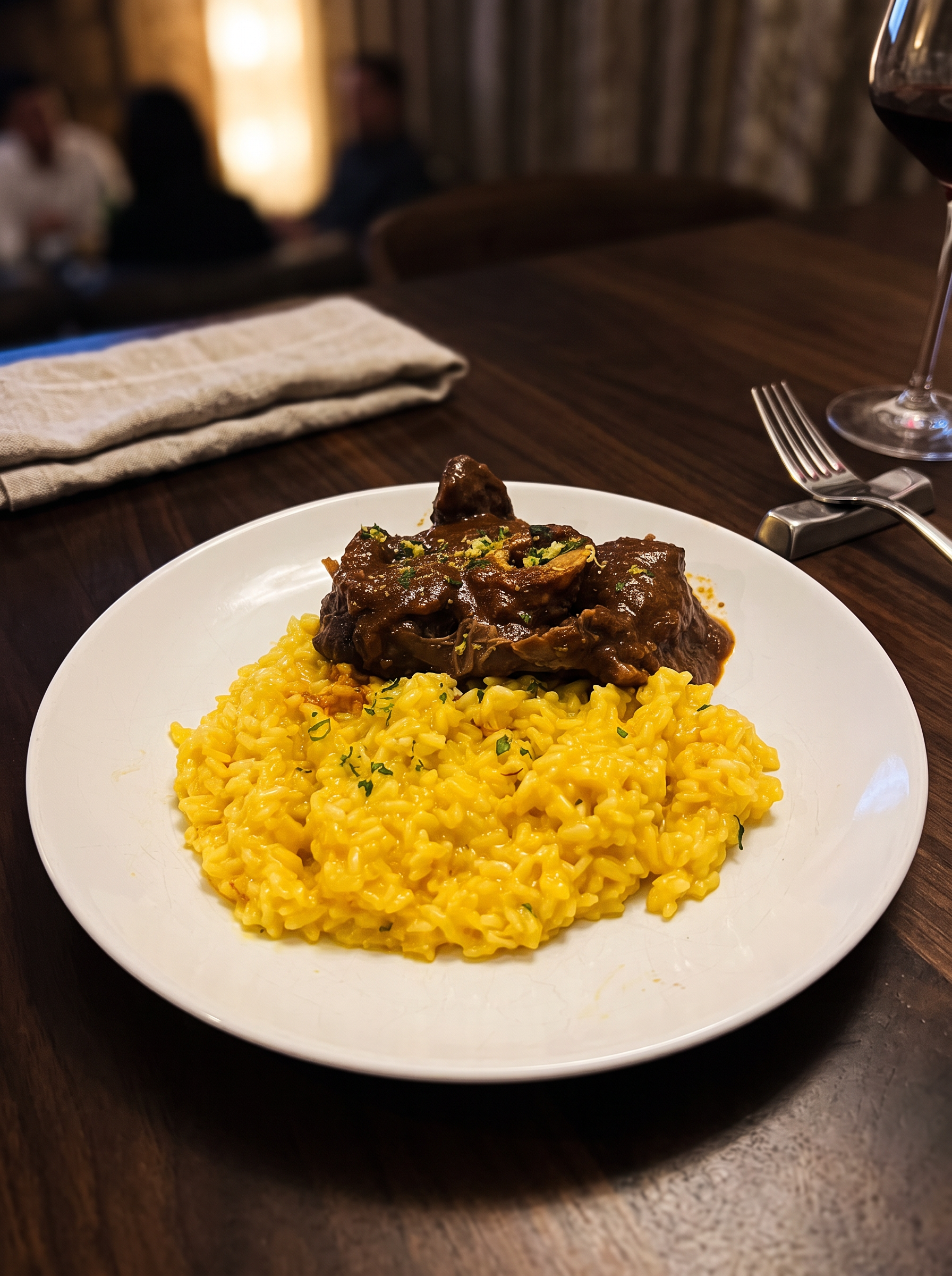 Osso Buco alla Milanese, Saffron Risotto