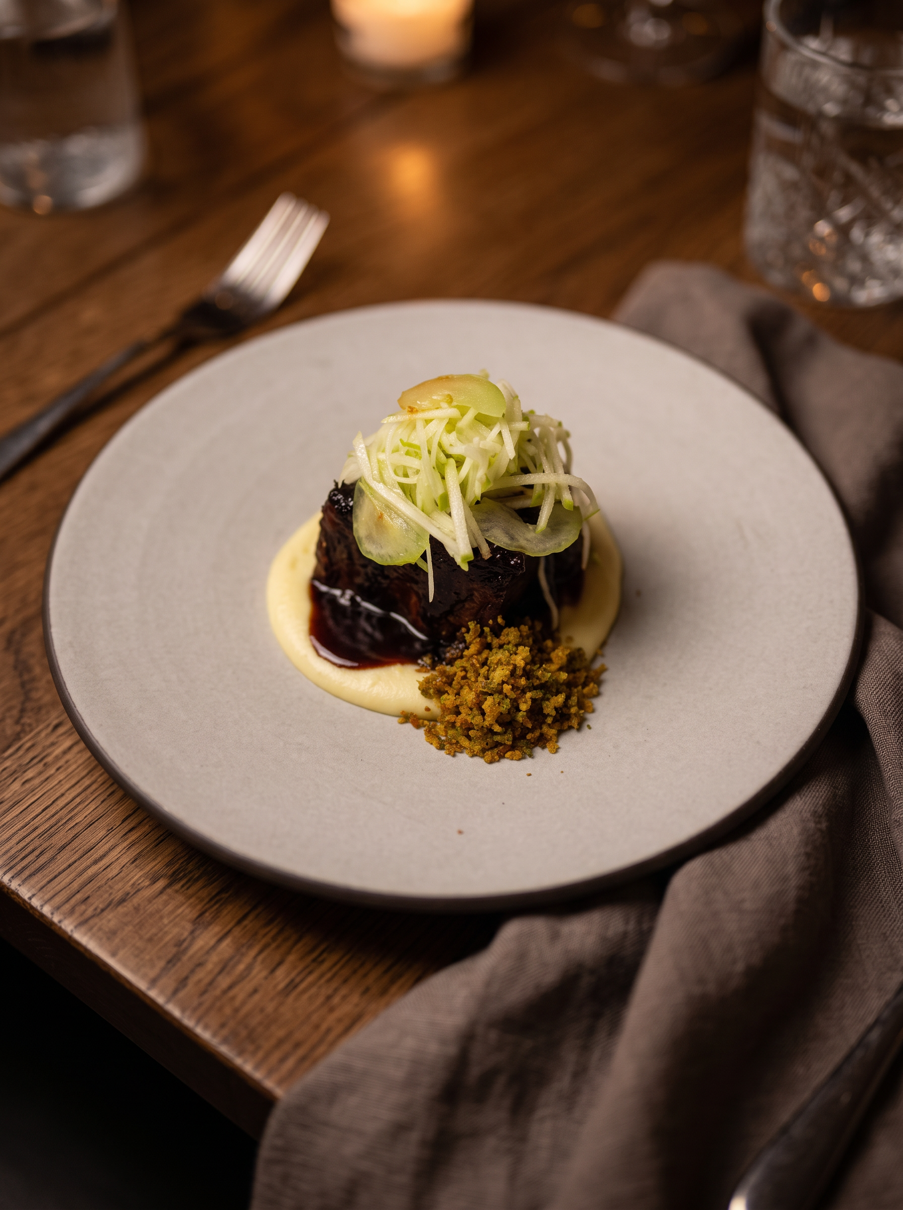 Braised Short Rib, Apple & Pommes Purée